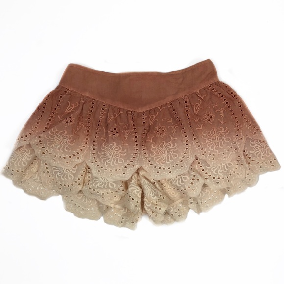 Free People Pants - Free People Ruffle Ombré Shorts
